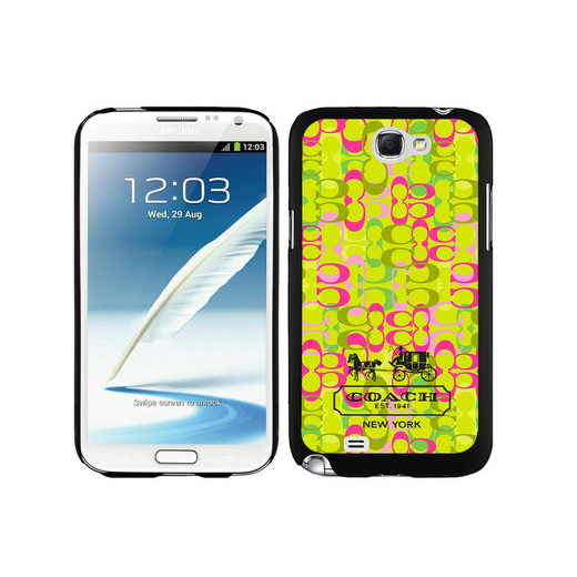 Coach In Confetti Signature Green Samsung Note 2 Cases DTJ | Coach Outlet Canada - Click Image to Close